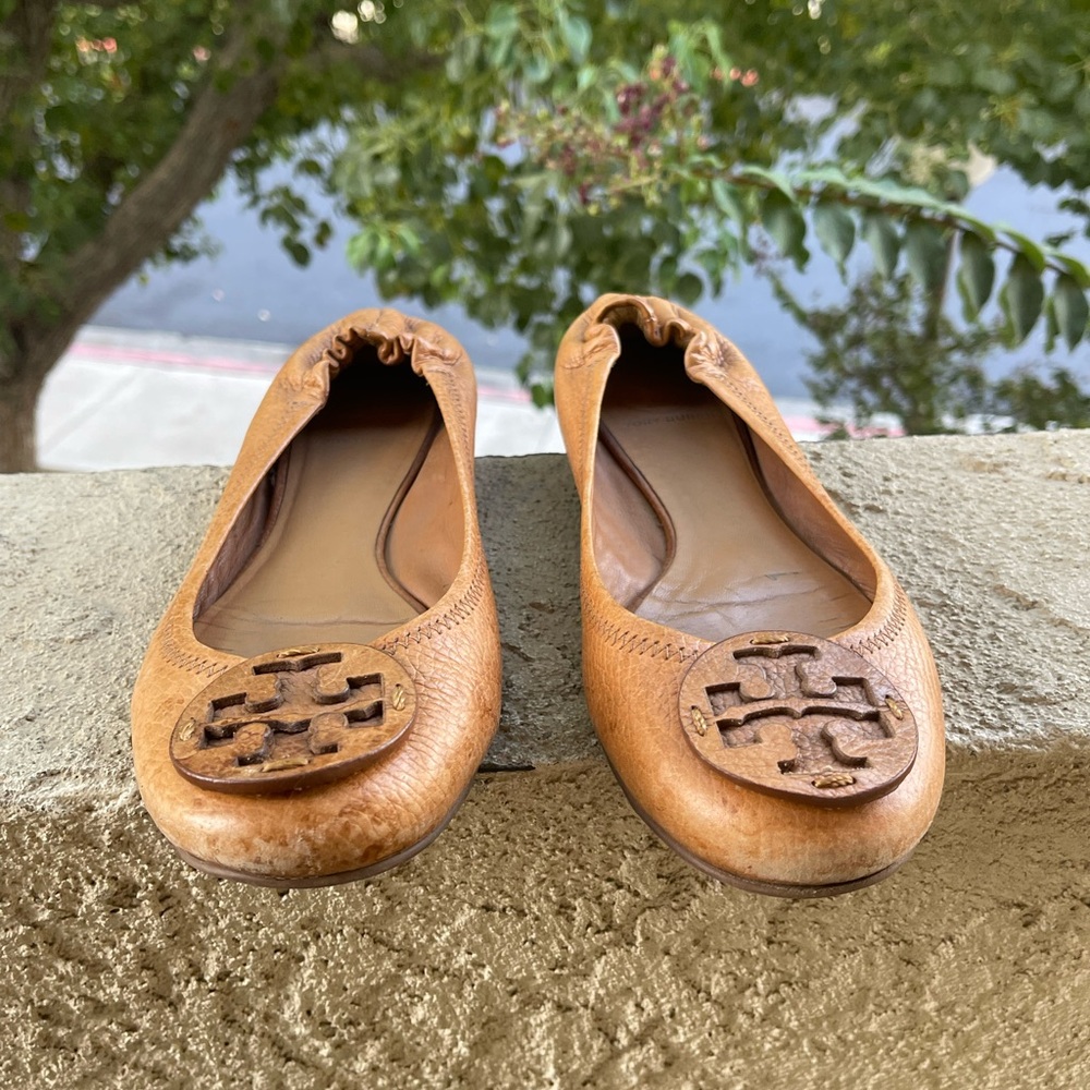 Tory Burch Brown Leather Flats